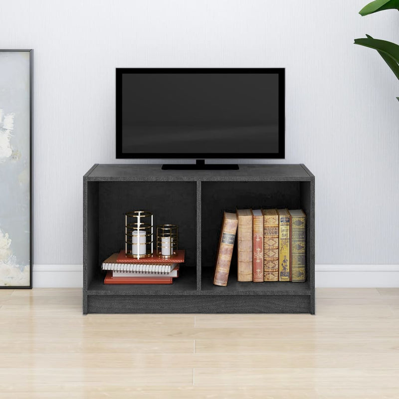 Tv-meubel 70x33x42 cm massief grenenhout grijs MeubelReus