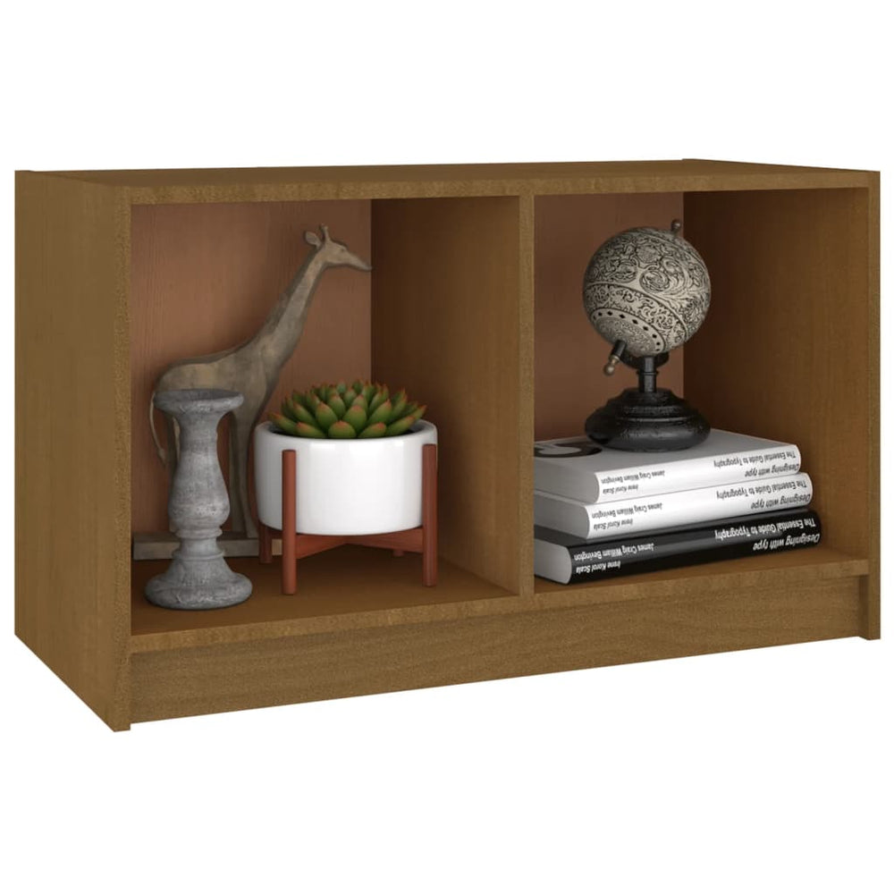 Tv-meubel 70x33x42 cm massief grenenhout honingbruin MeubelReus