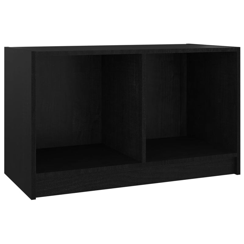 Tv-meubel 70x33x42 cm massief grenenhout zwart MeubelReus