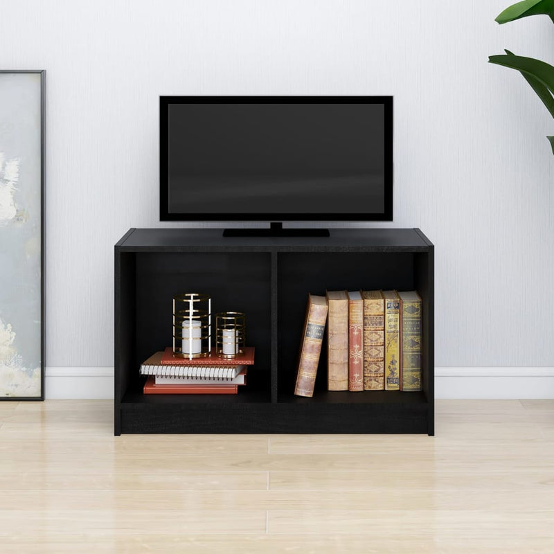 Tv-meubel 70x33x42 cm massief grenenhout zwart MeubelReus