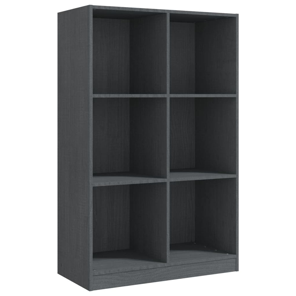 Boekenkast 70x33x110 cm massief grenenhout grijs MeubelReus