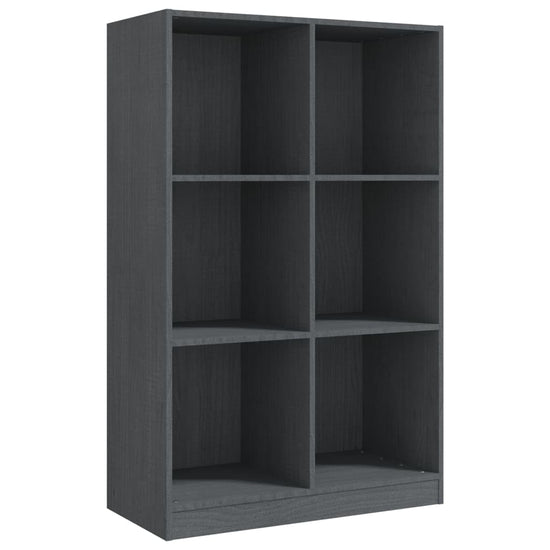 Boekenkast 70x33x110 cm massief grenenhout grijs MeubelReus