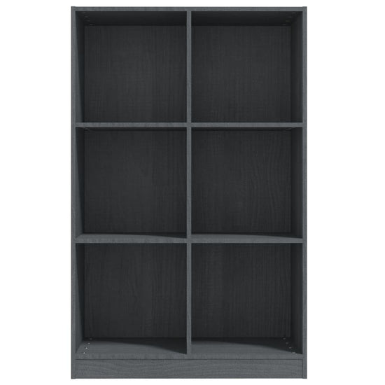 Boekenkast 70x33x110 cm massief grenenhout grijs MeubelReus