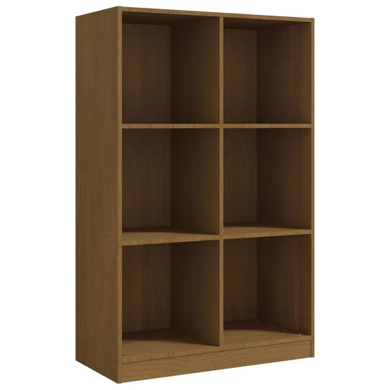 Boekenkast 70x33x110 cm massief grenenhout honingbruin MeubelReus