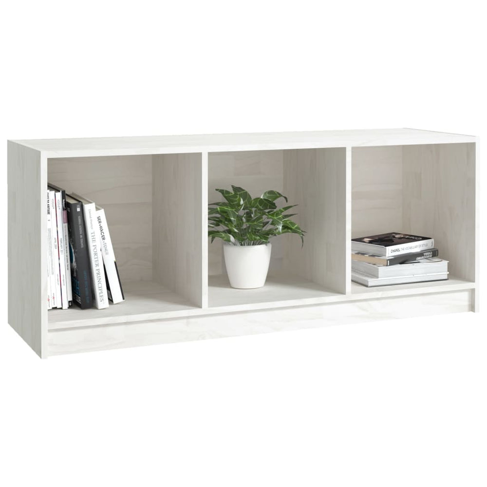 Tv-meubel 104x33x41 cm massief grenenhout wit MeubelReus