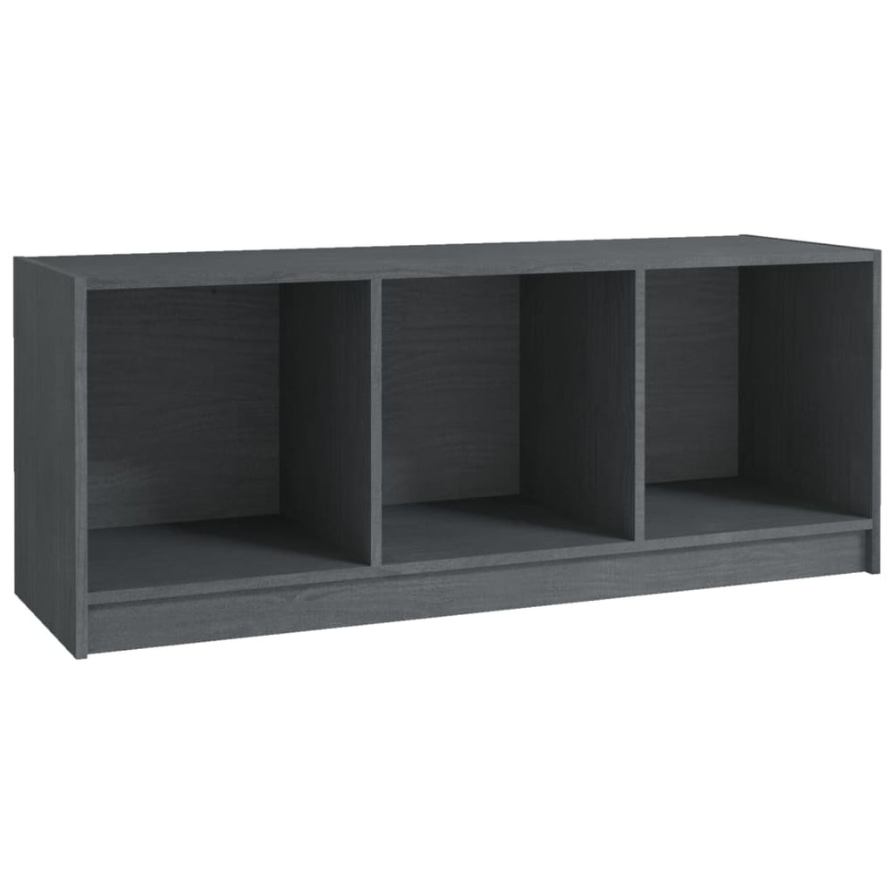 Tv-meubel 104x33x41 cm massief grenenhout grijs MeubelReus