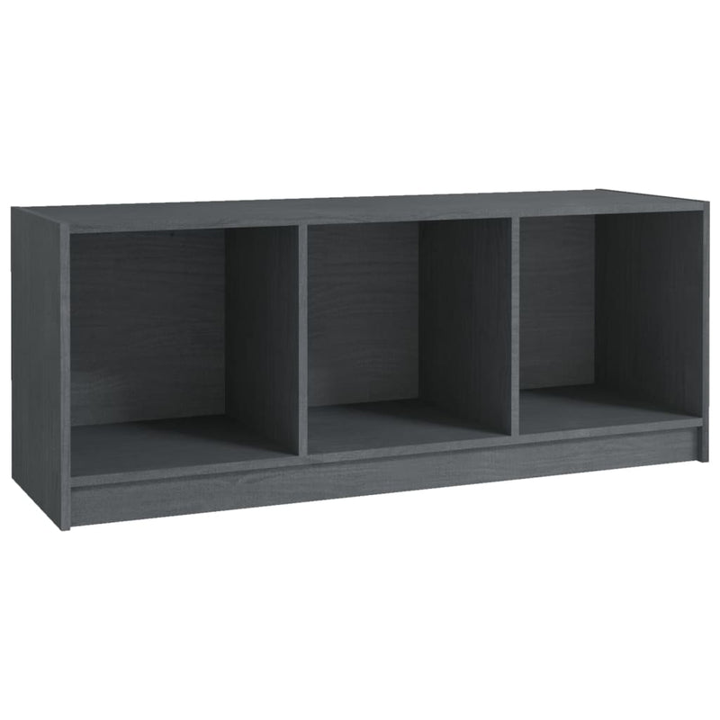 Tv-meubel 104x33x41 cm massief grenenhout grijs MeubelReus