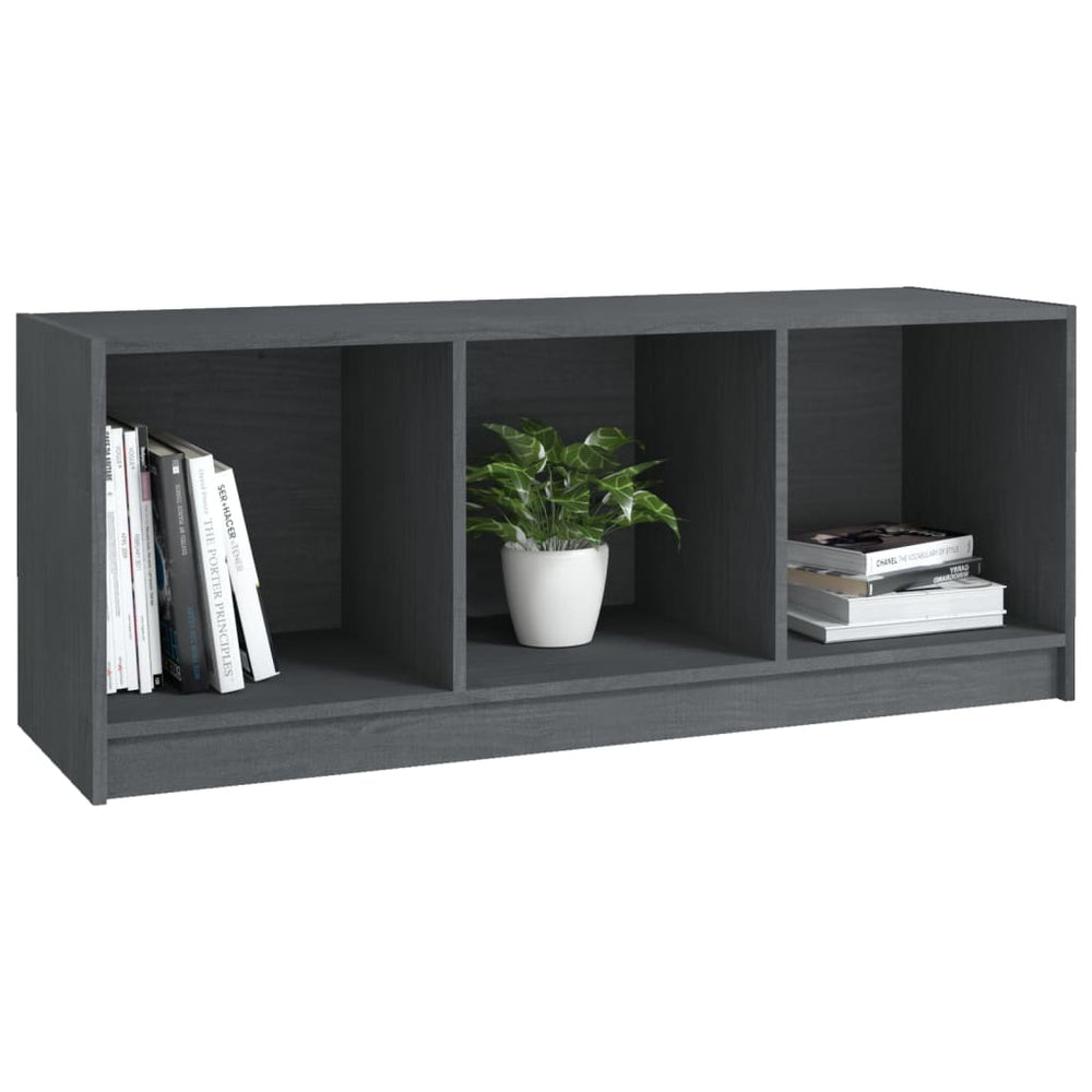 Tv-meubel 104x33x41 cm massief grenenhout grijs MeubelReus