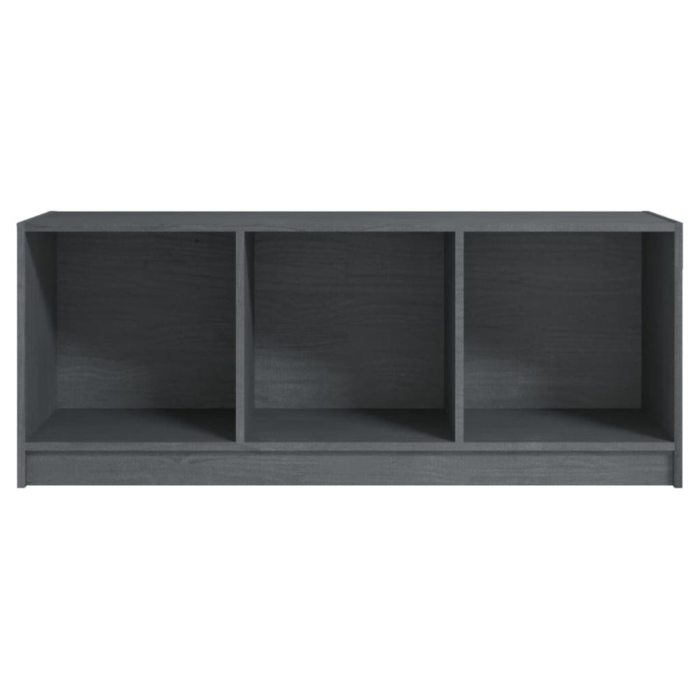 Tv-meubel 104x33x41 cm massief grenenhout grijs MeubelReus