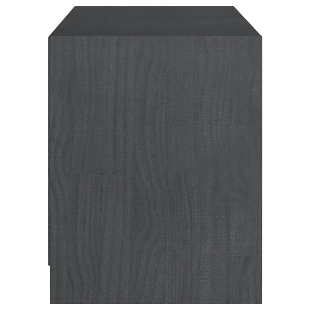 Tv-meubel 104x33x41 cm massief grenenhout grijs MeubelReus