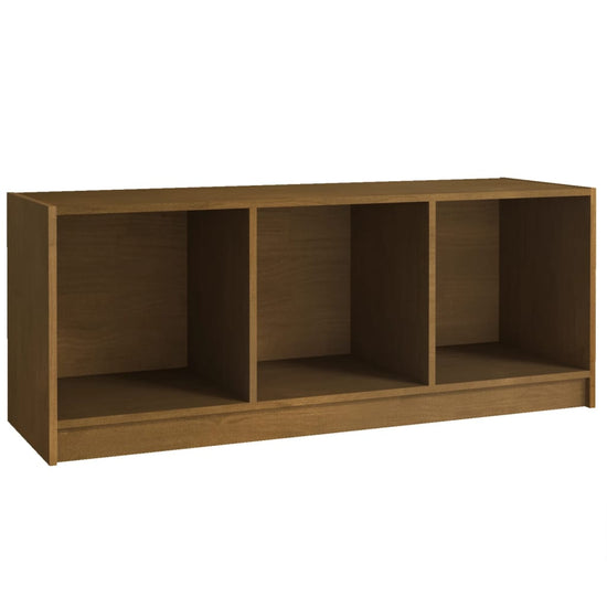 Tv-meubel 104x33x41 cm massief grenenhout honingbruin MeubelReus