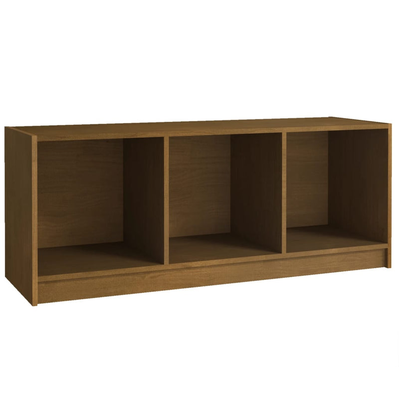 Tv-meubel 104x33x41 cm massief grenenhout honingbruin MeubelReus