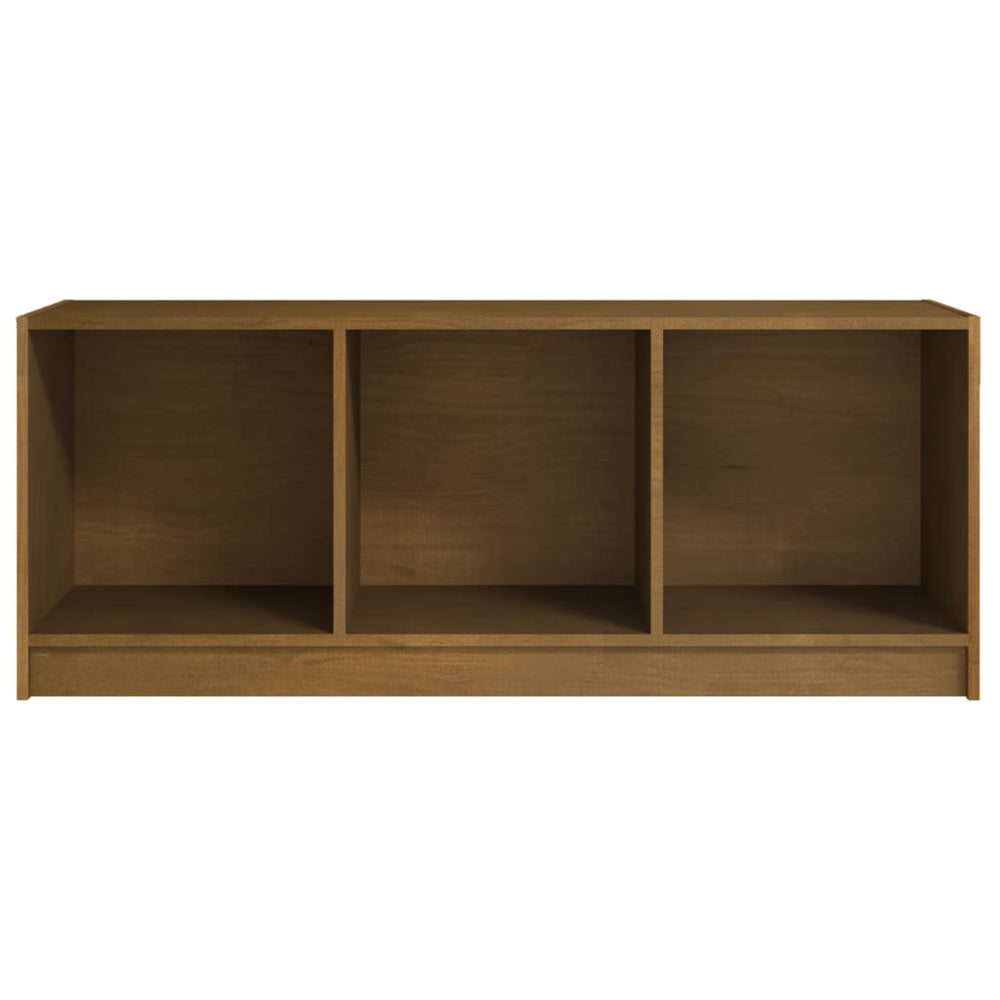 Tv-meubel 104x33x41 cm massief grenenhout honingbruin MeubelReus