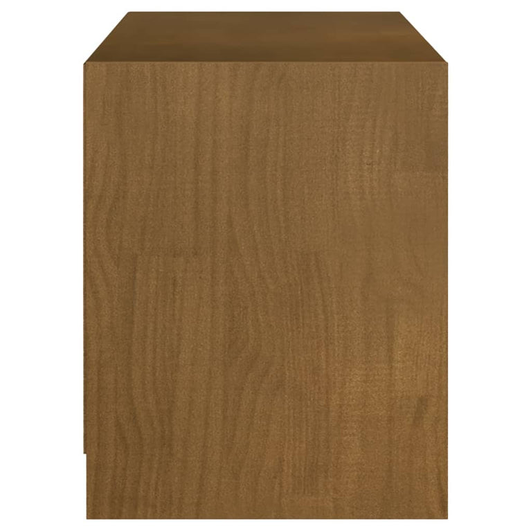 Tv-meubel 104x33x41 cm massief grenenhout honingbruin MeubelReus