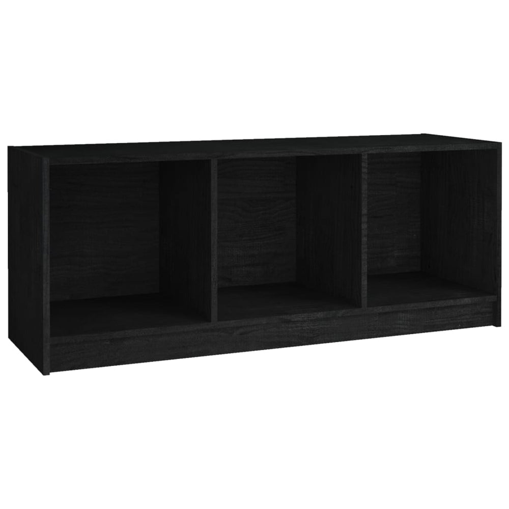 Tv-meubel 104x33x41 cm massief grenenhout zwart MeubelReus