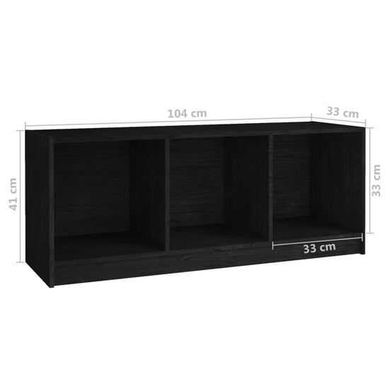 Tv-meubel 104x33x41 cm massief grenenhout zwart MeubelReus