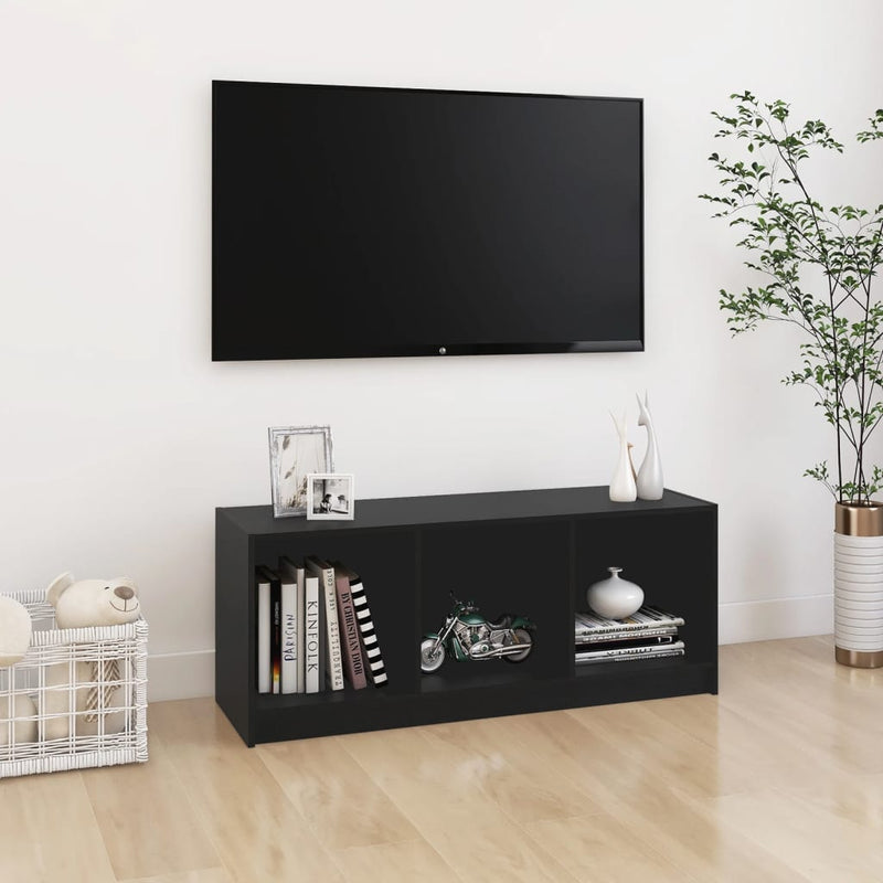 Tv-meubel 104x33x41 cm massief grenenhout zwart MeubelReus