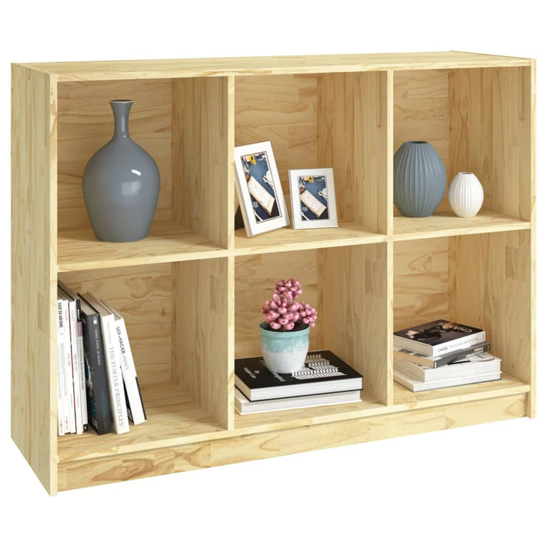 Boekenkast 104x33x76 cm massief grenenhout MeubelReus