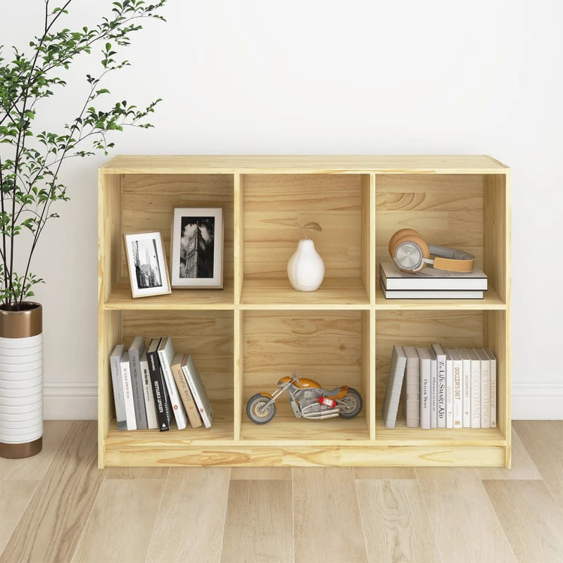 Boekenkast 104x33x76 cm massief grenenhout MeubelReus