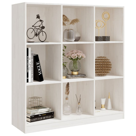 Boekenkast/kamerscherm 104x33,5x110 cm massief grenenhout wit MeubelReus