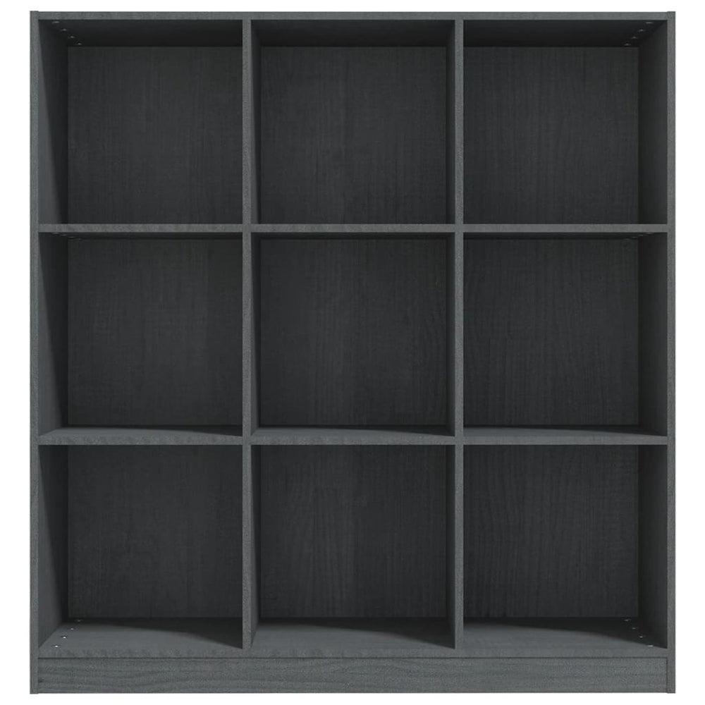 Boekenkast/kamerscherm 104x33,5x110 cm massief grenenhout grijs MeubelReus
