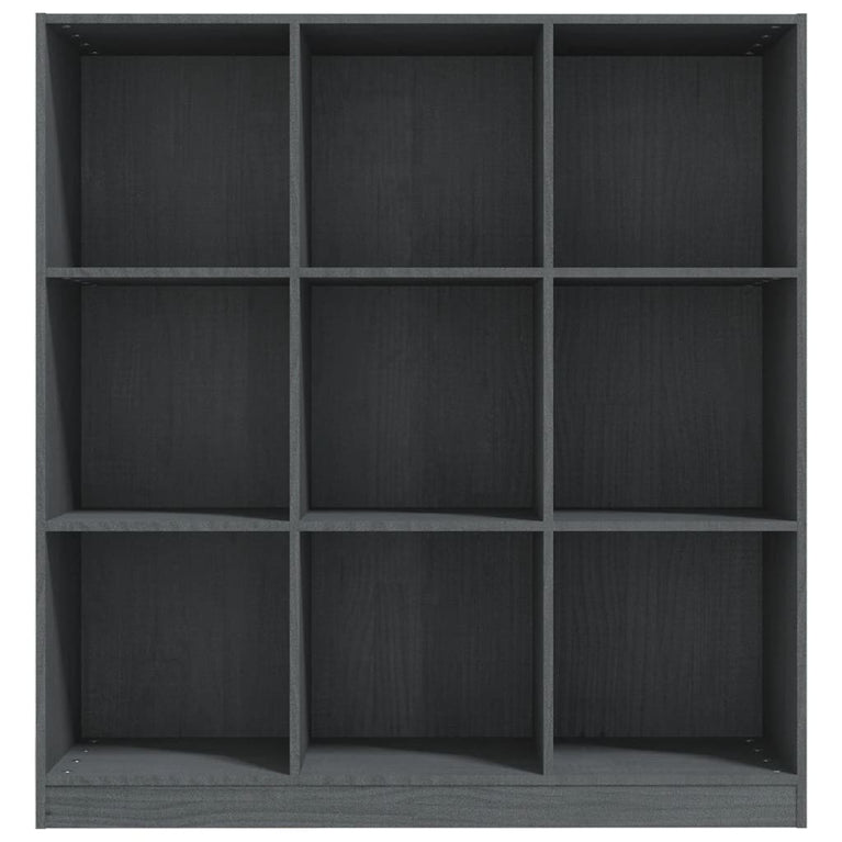 Boekenkast/kamerscherm 104x33,5x110 cm massief grenenhout grijs MeubelReus
