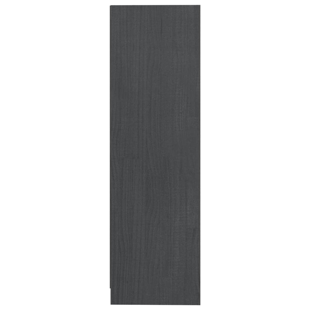 Boekenkast/kamerscherm 104x33,5x110 cm massief grenenhout grijs MeubelReus