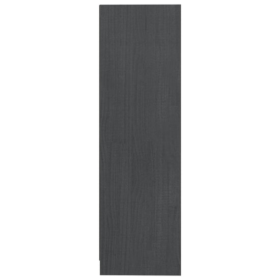 Boekenkast/kamerscherm 104x33,5x110 cm massief grenenhout grijs MeubelReus