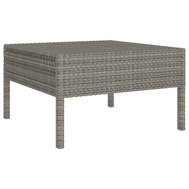 9-delige Loungeset met kussens poly rattan grijs MeubelReus