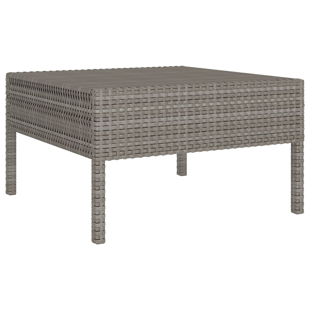 7-delige Loungeset met kussens poly rattan grijs MeubelReus