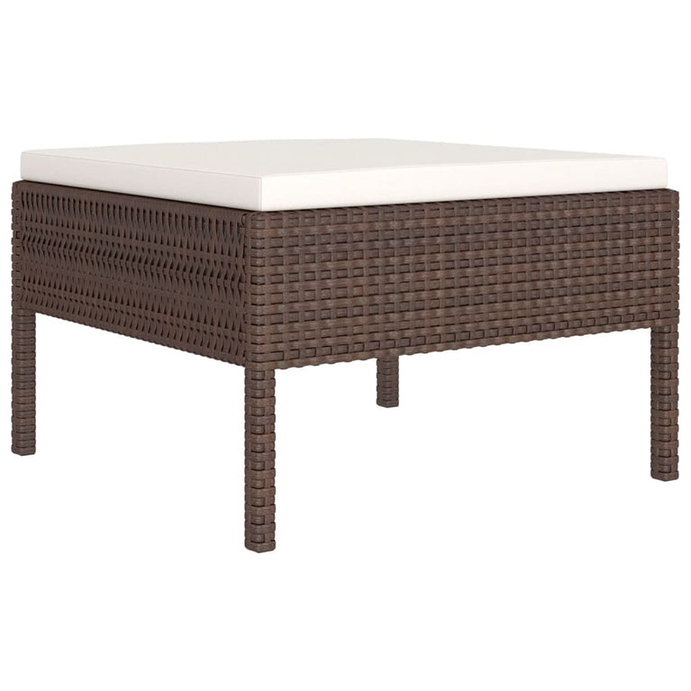 12-delige Loungeset met kussens poly rattan bruin MeubelReus