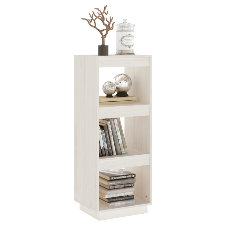 Boekenkast/kamerscherm 40x35x103 cm massief grenenhout wit MeubelReus