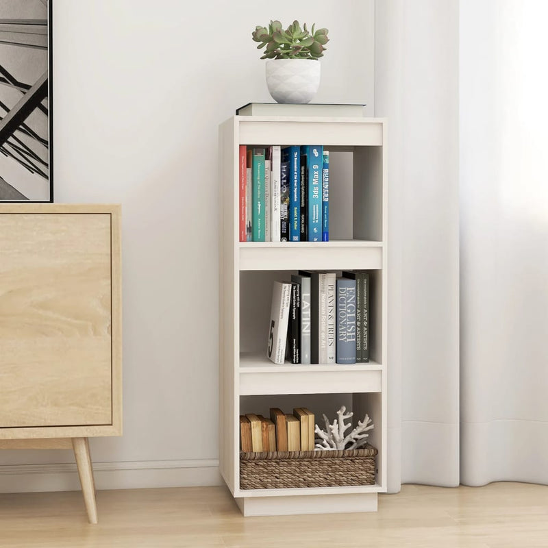 Boekenkast/kamerscherm 40x35x103 cm massief grenenhout wit MeubelReus