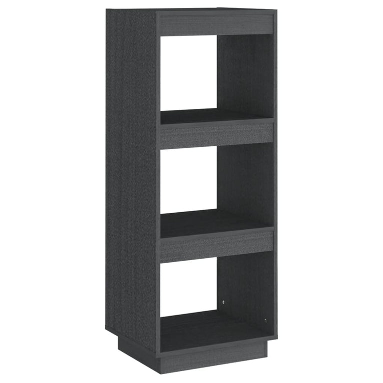 Boekenkast/kamerscherm 40x35x103 cm massief grenenhout grijs MeubelReus
