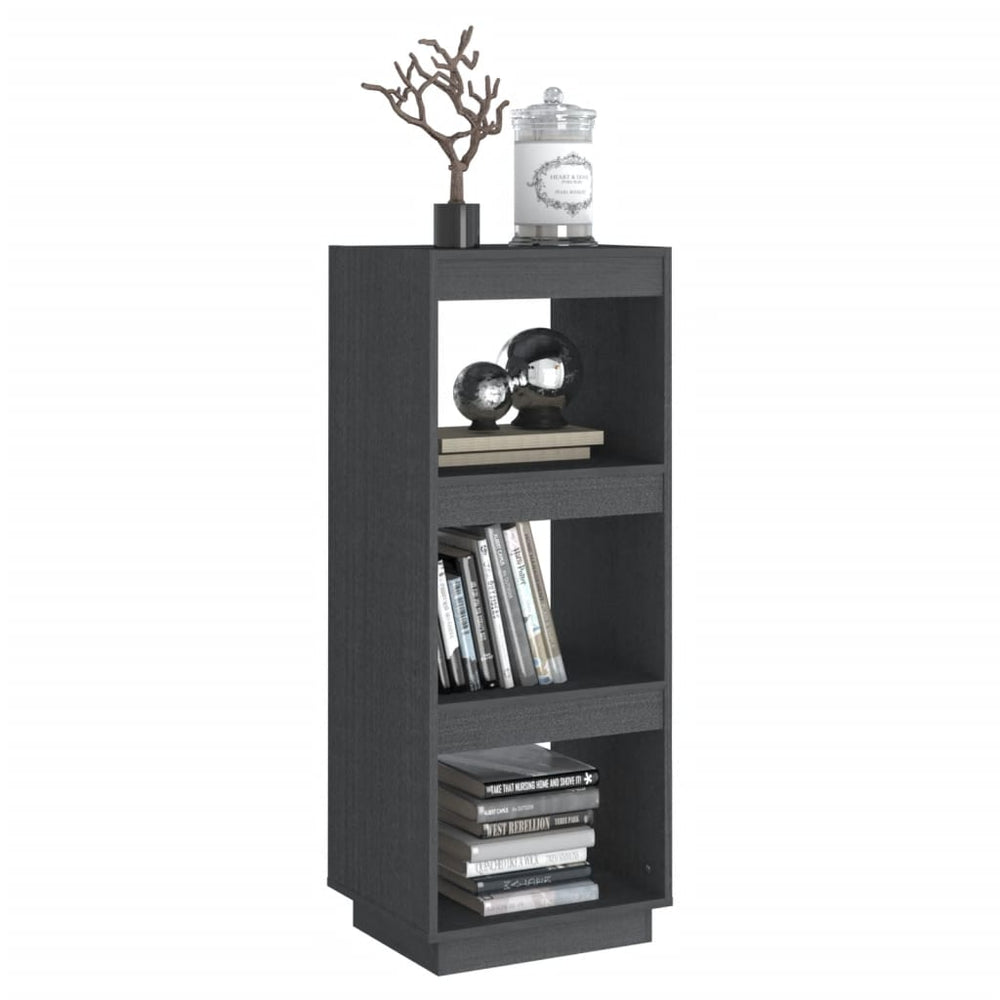 Boekenkast/kamerscherm 40x35x103 cm massief grenenhout grijs MeubelReus