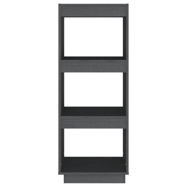 Boekenkast/kamerscherm 40x35x103 cm massief grenenhout grijs MeubelReus