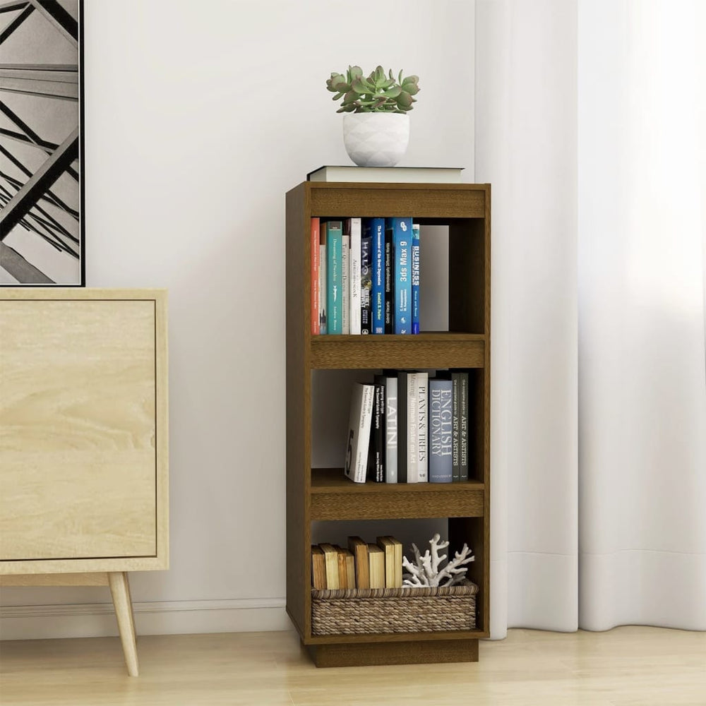 Boekenkast/kamerscherm massief grenenhout honingbruin MeubelReus