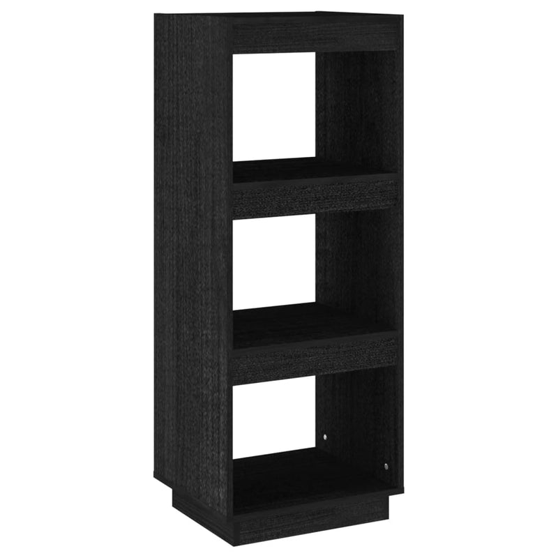 Boekenkast/kamerscherm 40x35x103 cm massief grenenhout zwart MeubelReus