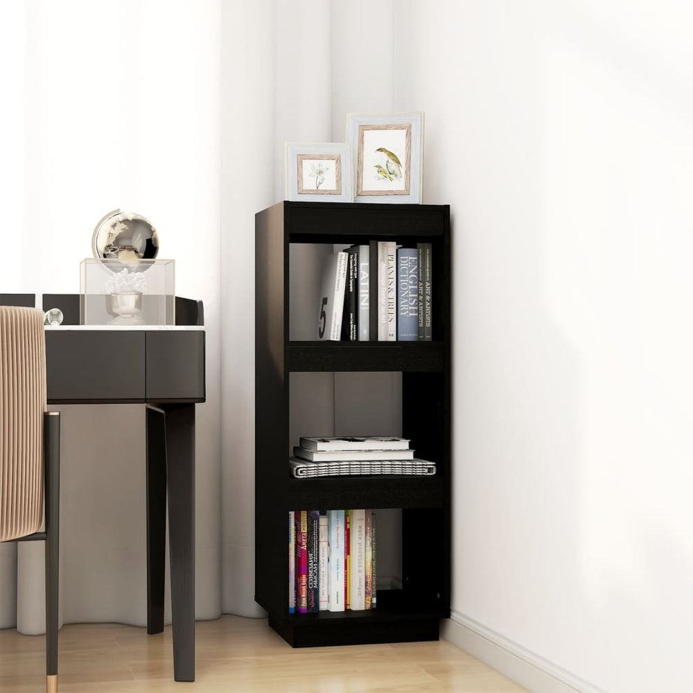 Boekenkast/kamerscherm 40x35x103 cm massief grenenhout zwart MeubelReus