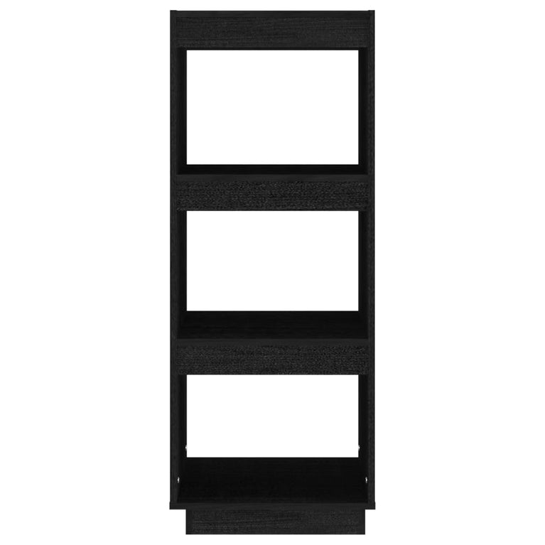 Boekenkast/kamerscherm 40x35x103 cm massief grenenhout zwart MeubelReus