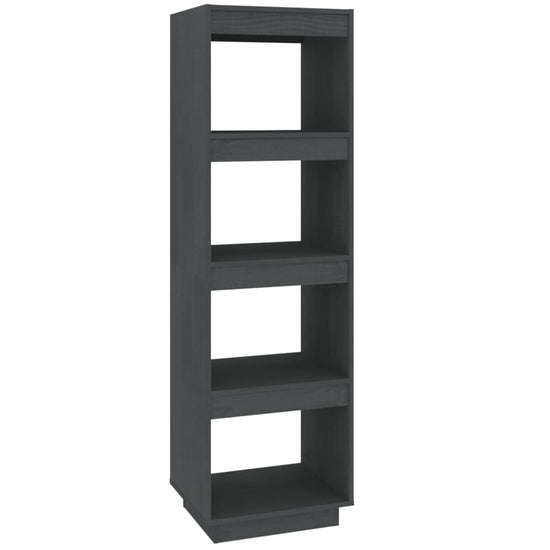 Boekenkast/kamerscherm 40x35x135 cm massief grenenhout grijs MeubelReus
