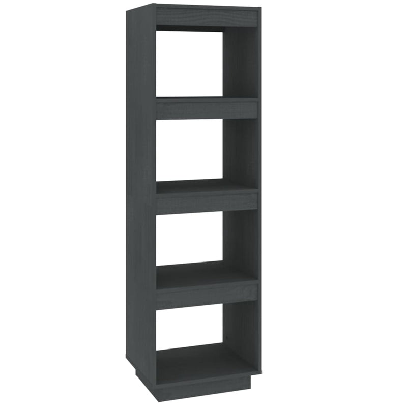 Boekenkast/kamerscherm 40x35x135 cm massief grenenhout grijs MeubelReus