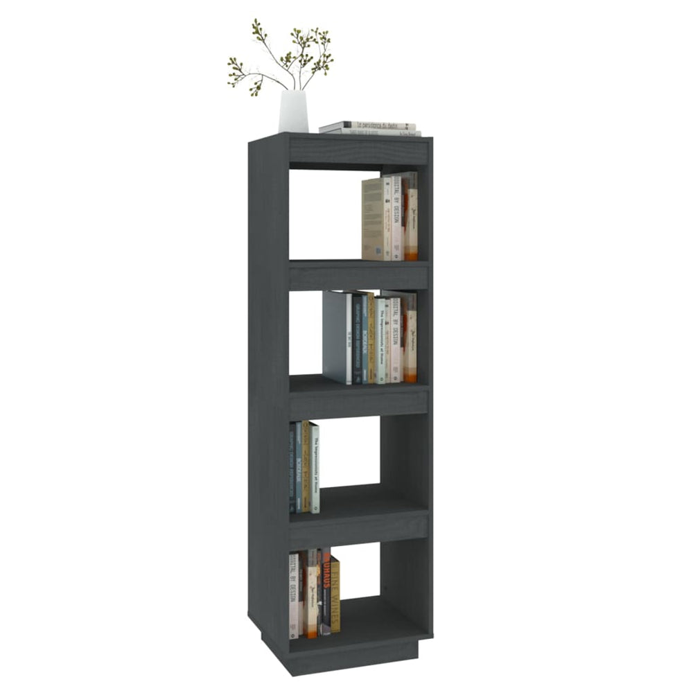 Boekenkast/kamerscherm 40x35x135 cm massief grenenhout grijs MeubelReus
