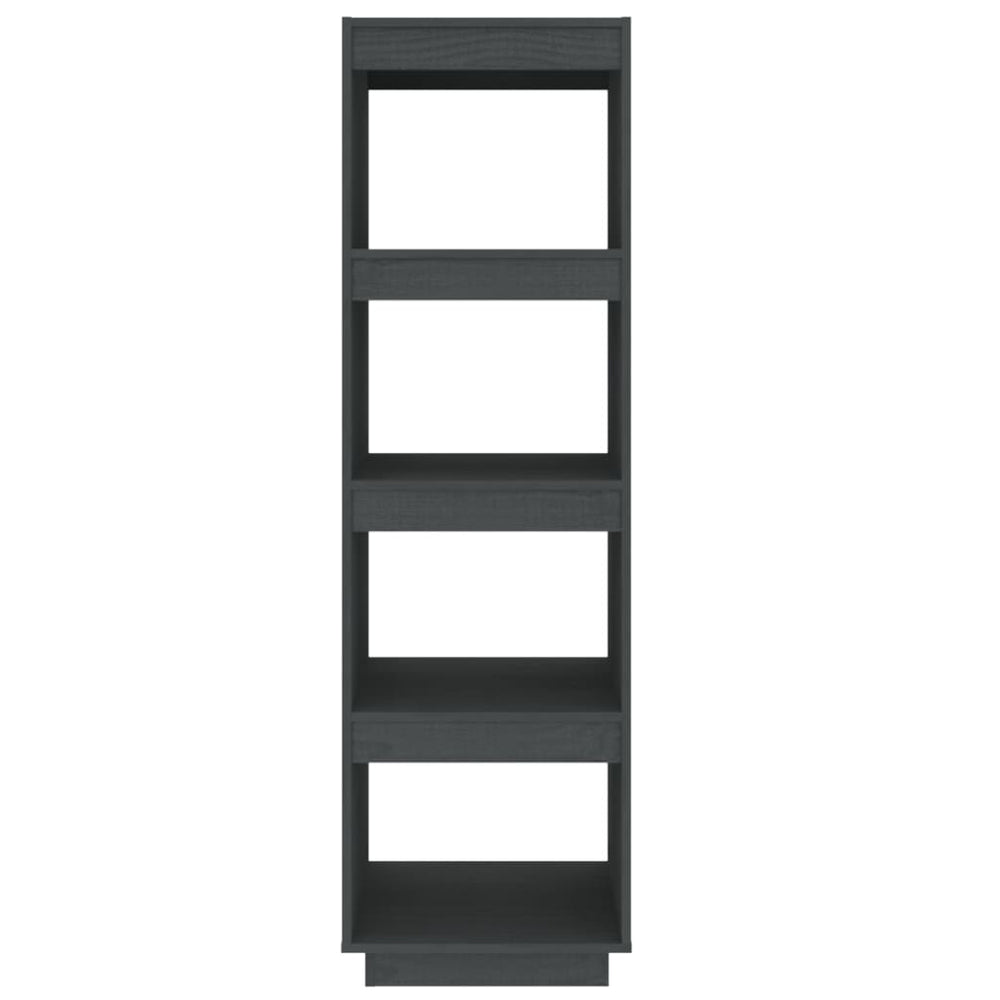 Boekenkast/kamerscherm 40x35x135 cm massief grenenhout grijs MeubelReus