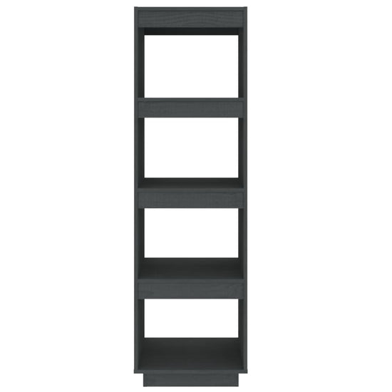 Boekenkast/kamerscherm 40x35x135 cm massief grenenhout grijs MeubelReus