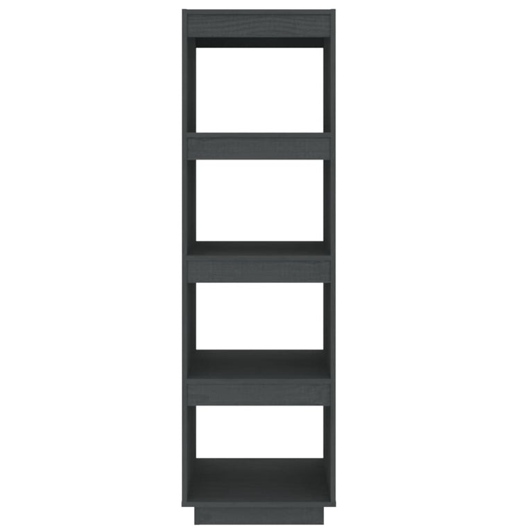 Boekenkast/kamerscherm 40x35x135 cm massief grenenhout grijs MeubelReus