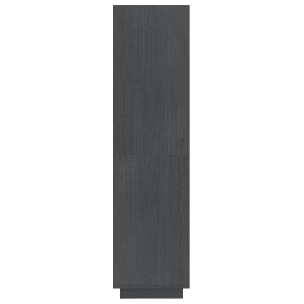 Boekenkast/kamerscherm 40x35x135 cm massief grenenhout grijs MeubelReus