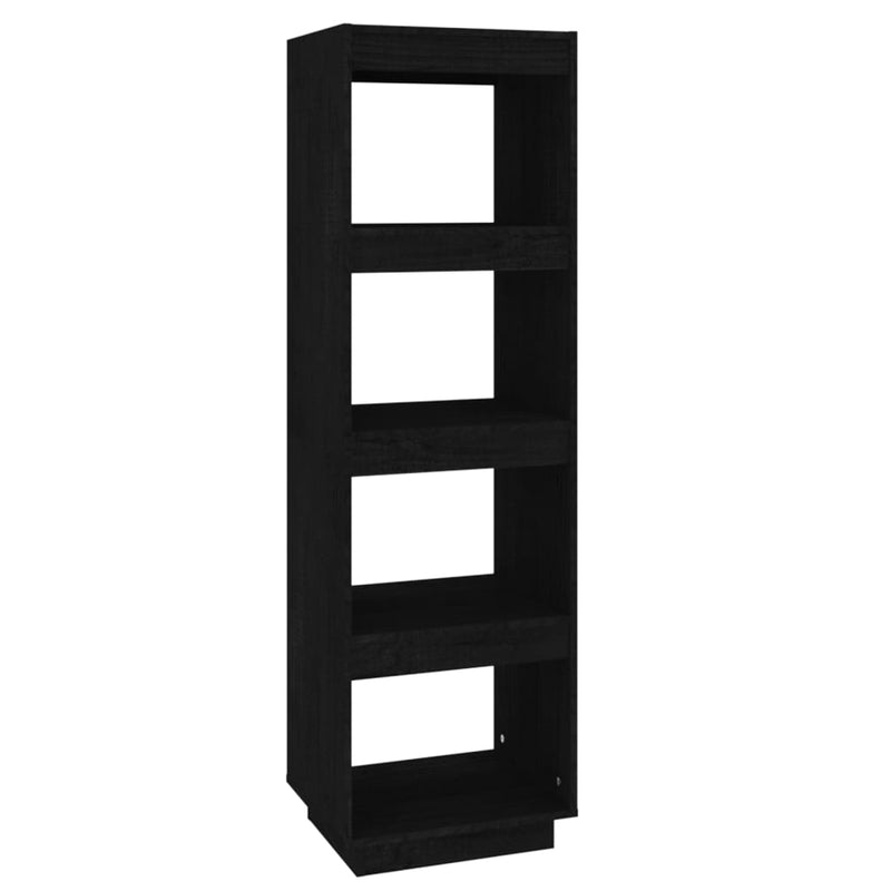 Boekenkast/kamerscherm 40x35x135 cm massief grenenhout zwart MeubelReus