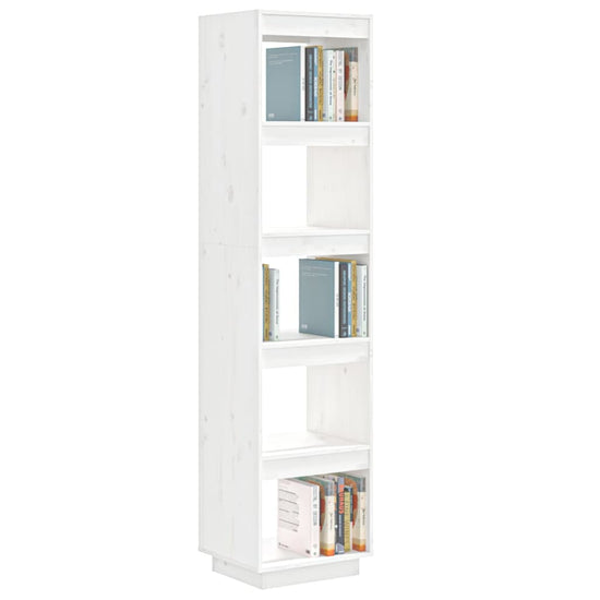 Boekenkast/kamerscherm 40x35x167 cm massief grenenhout wit MeubelReus