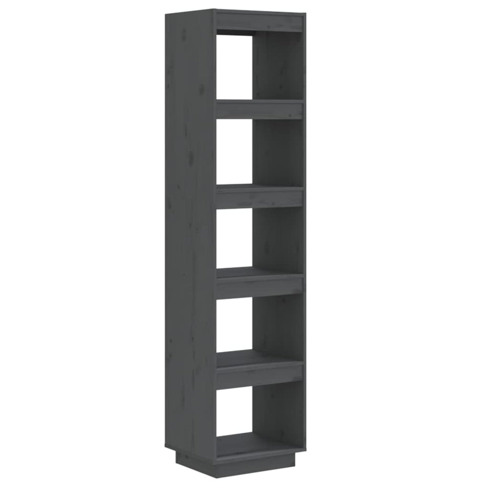 Boekenkast/kamerscherm 40x35x167 cm massief grenenhout grijs MeubelReus